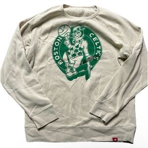 Sportiqe Boston Celtics Beige Crewneck Sweatshirt Size 2X